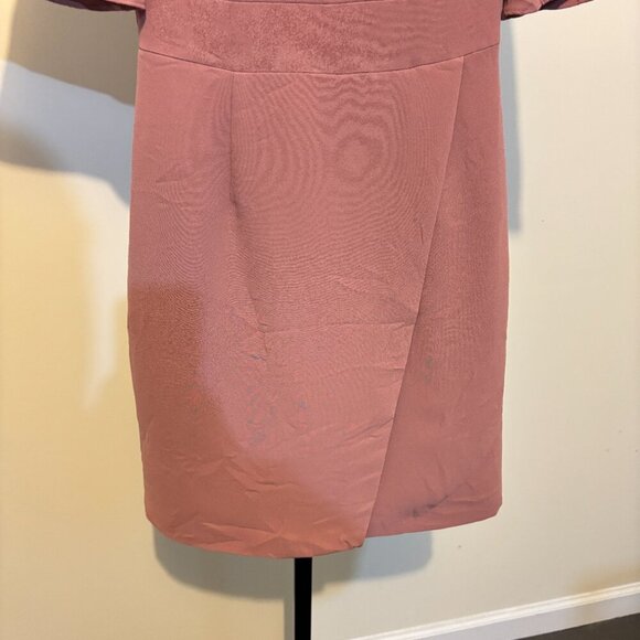 Reiss Myra Crossover Mauve Pink Short Sleeve Sheath Dress - Picture 6 of 13